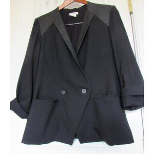 Helmut Lang Blazer Wool Two Buttons Black Women’s Size 8,made in US